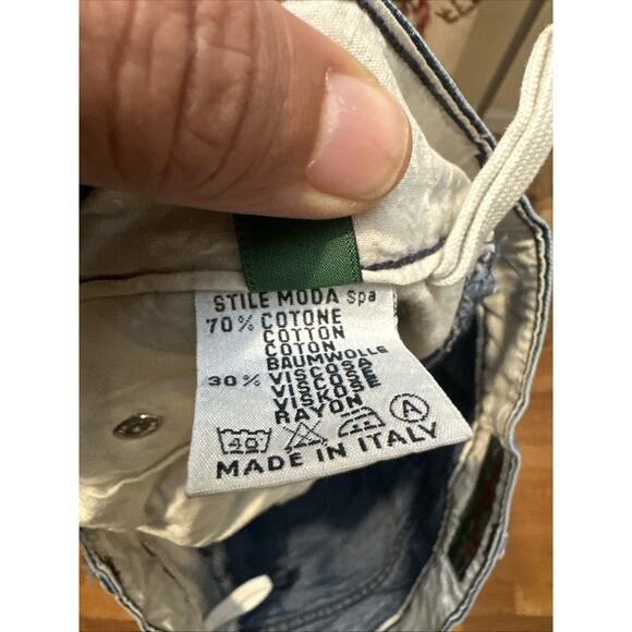 Katherine Hamnett Jeans 30 Blue Button fly Made In Italy - Picture 14 of 14